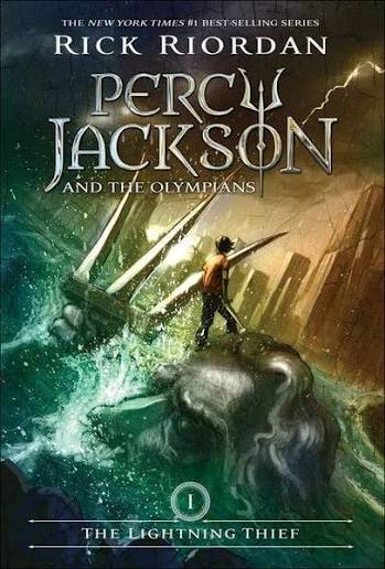 Percy Jackson and the Olympians by Rick Riordan book cover